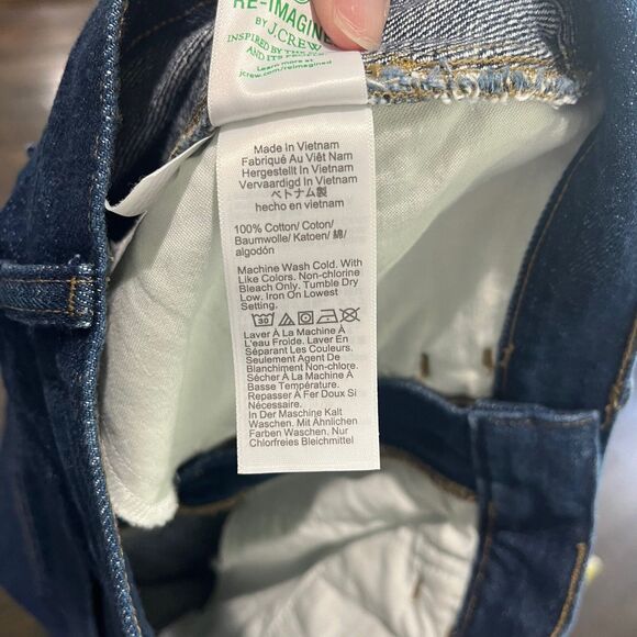 J. Crew Denim Midi Skirt Womens 26 Front Slit Pencil Blue Rinse Wash Classic - Picture 4 of 7